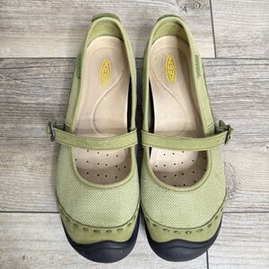 Keen Women’s Size 9 Green Cush Midori Mary Jane Shoes Canvas Outdoor Buckle